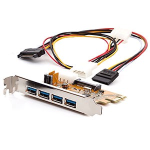 USB 3.0 Karte PCIe Quad Chip (O)