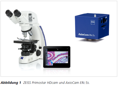 Abbildung 1 ZEISS Primostar HDcam und AxioCam ERc 5s