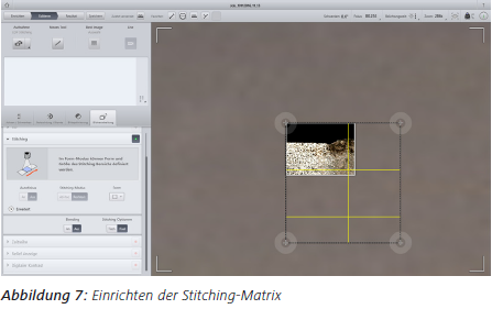 Abbildung 7 Einrichten der Stitching-Matrix